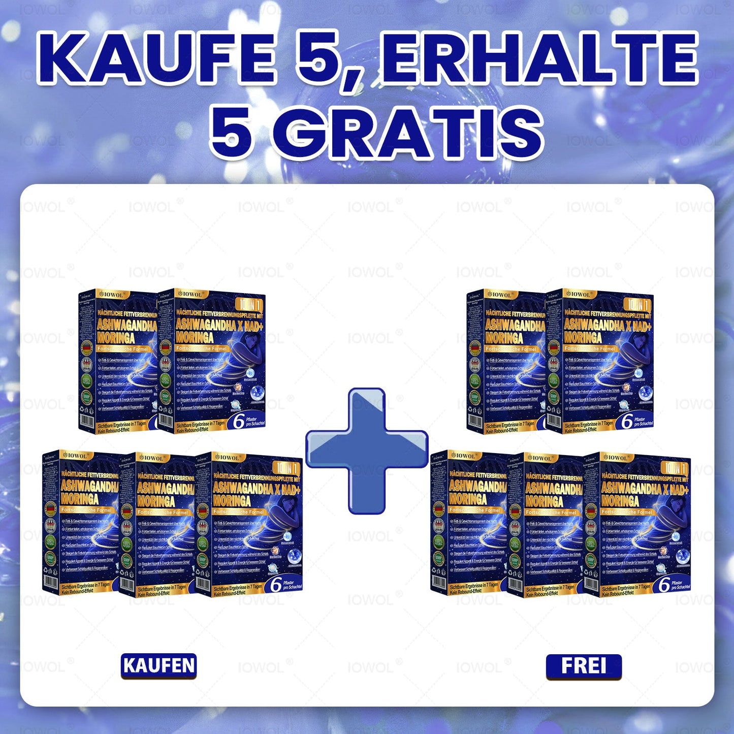 IOWOL® Nacht-Fettverbrennungspatches! Keine Pillen, kein Abfall, kein Aufwand & 100% Ergebnis.