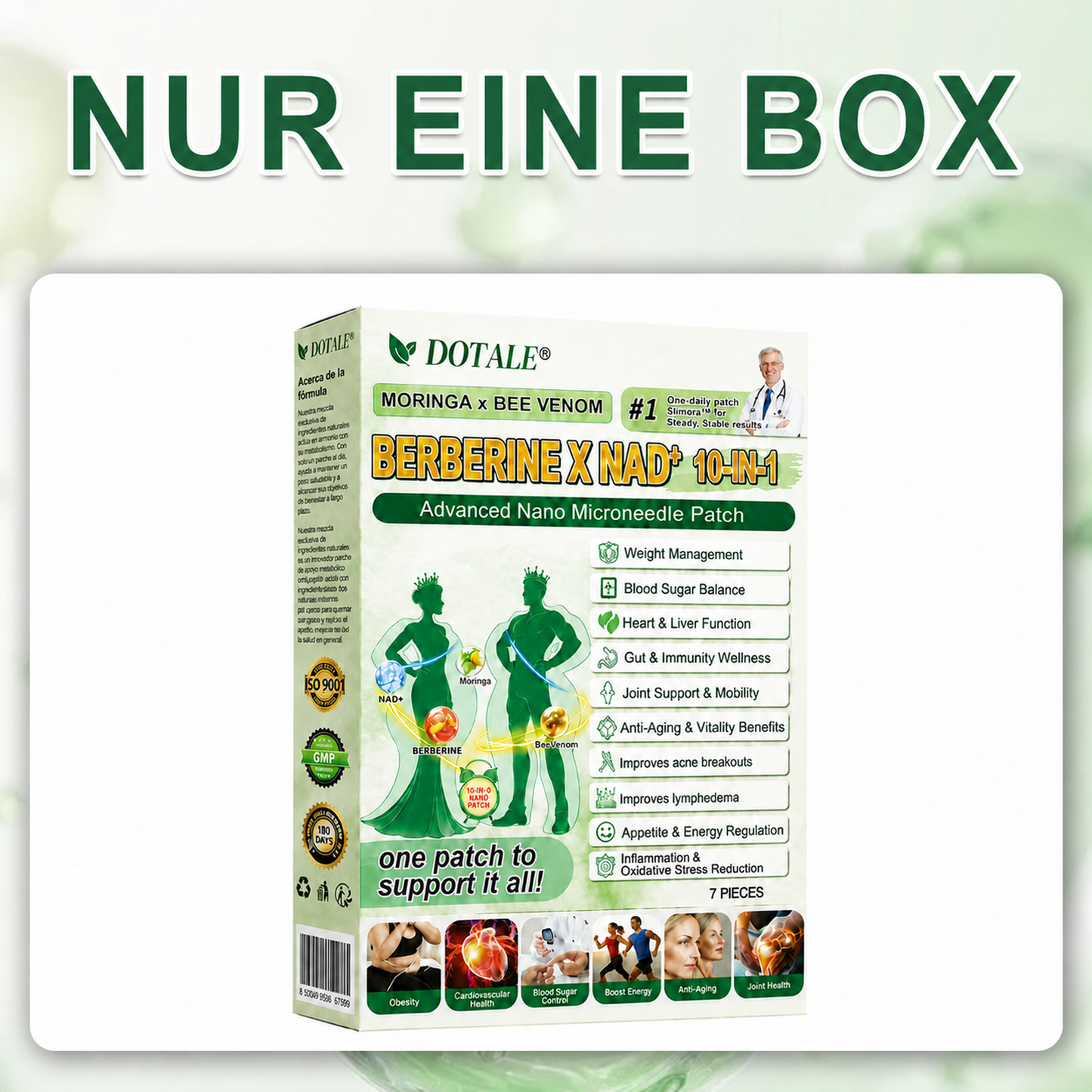 DOTALE® Moringa-Abnehm-Pflaster | Verbrennen Sie bis zu 89 % mehr Bauchfett in 7 Tagen!
