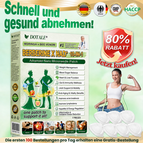 DOTALE® Moringa-Abnehm-Pflaster | Verbrennen Sie bis zu 89 % mehr Bauchfett in 7 Tagen!