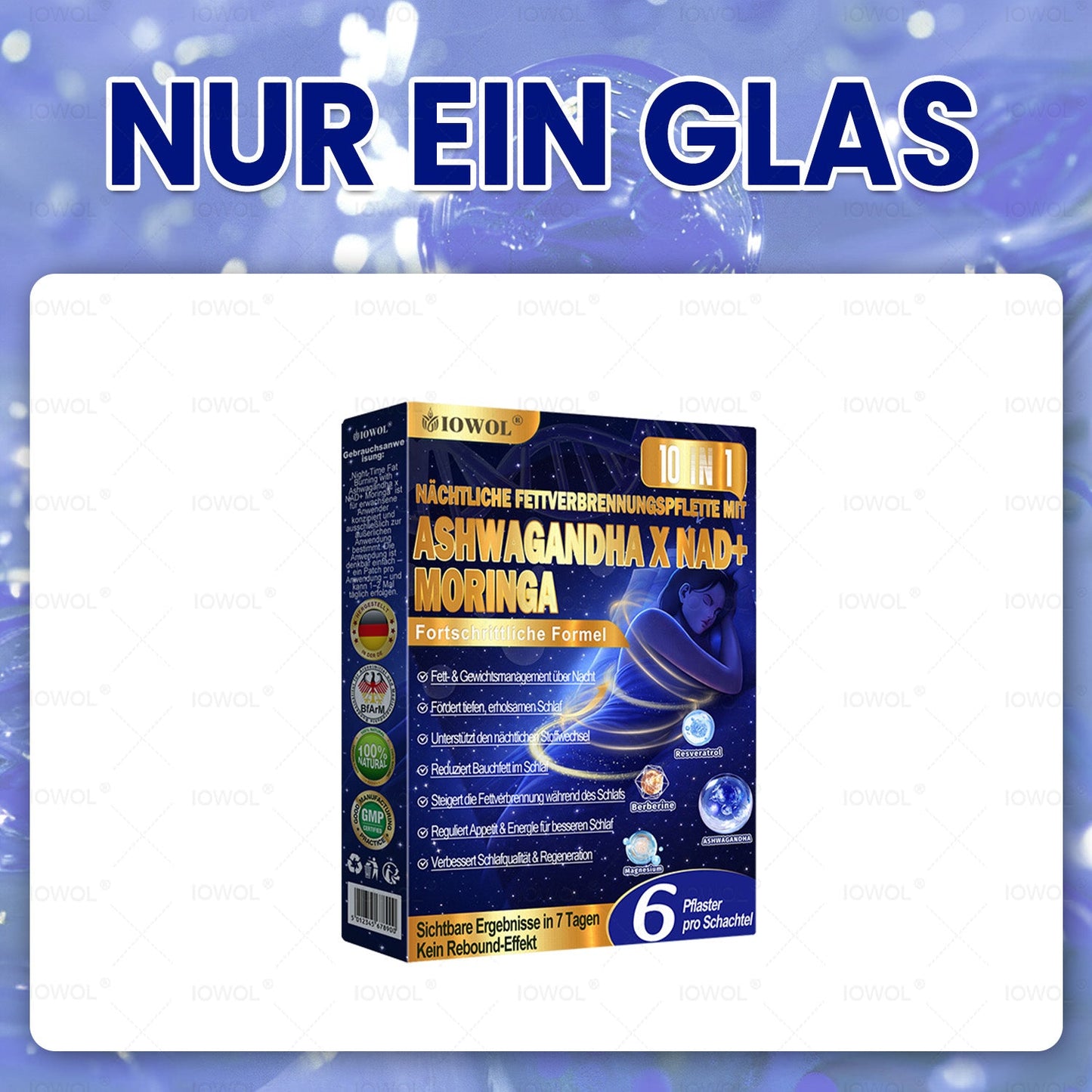 IOWOL® Nacht-Fettverbrennungspatches! Keine Pillen, kein Abfall, kein Aufwand & 100% Ergebnis.