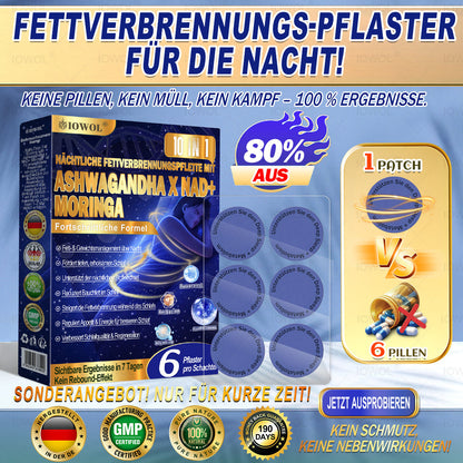 IOWOL® Nacht-Fettverbrennungspatches! Keine Pillen, kein Abfall, kein Aufwand & 100% Ergebnis.