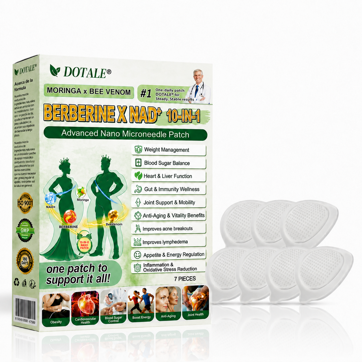 DOTALE® Moringa-Abnehm-Pflaster | Verbrennen Sie bis zu 89 % mehr Bauchfett in 7 Tagen!